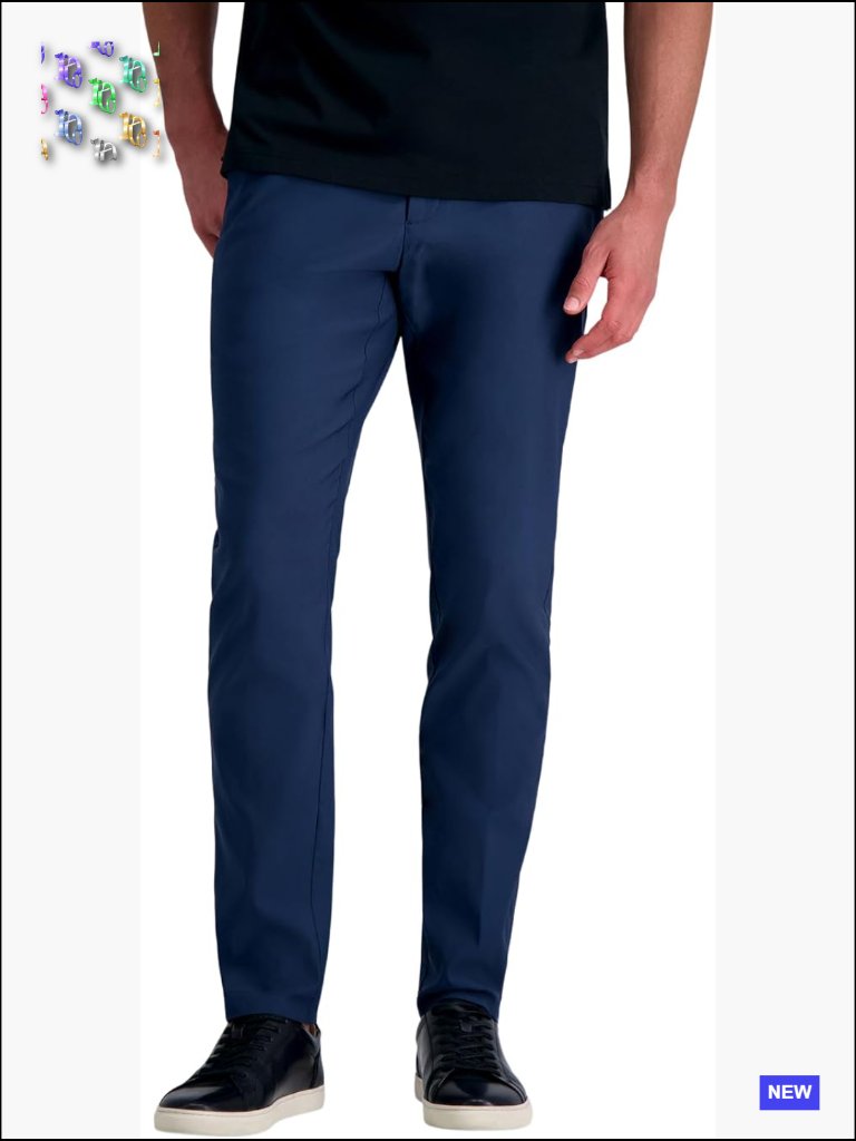 Slim Fit Flat Front Flex Pant Stretch Performance Chino Work Travel